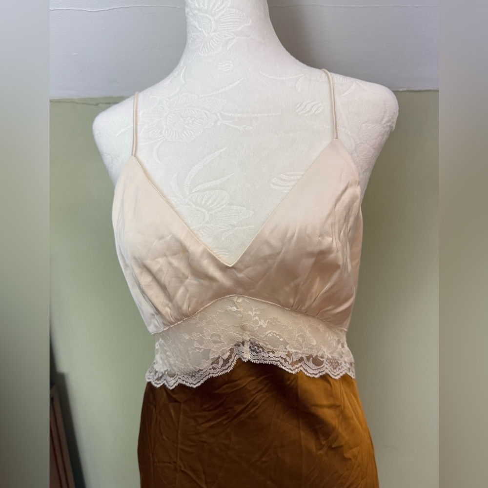 Abercrombie & Fitch Satin/Lace Maxi Slip Dress - Picture 2 of 7